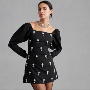 ♥️… Not So Serious Black Mini Pearl Dress